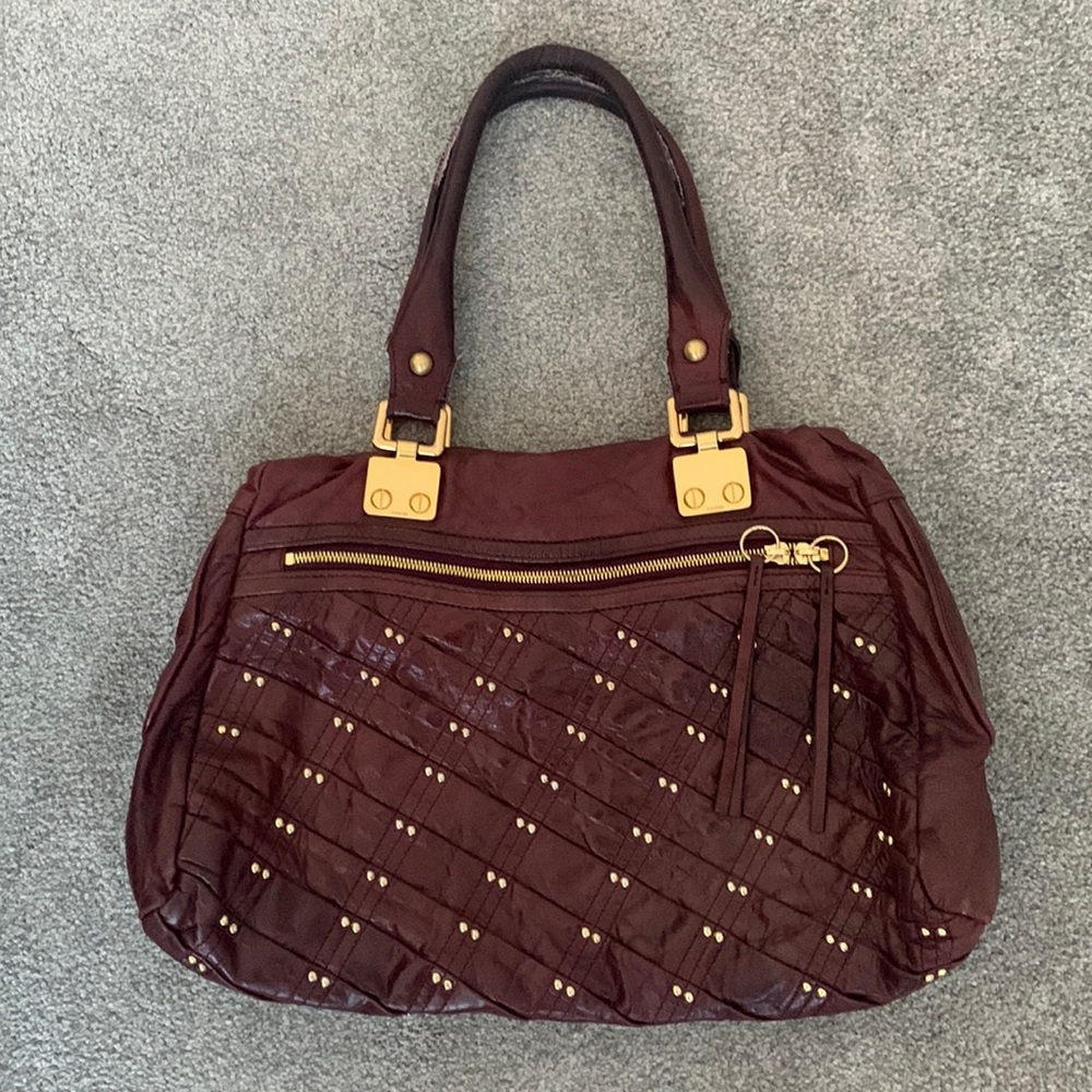Treesje Leather Handbag with Gold Hardware